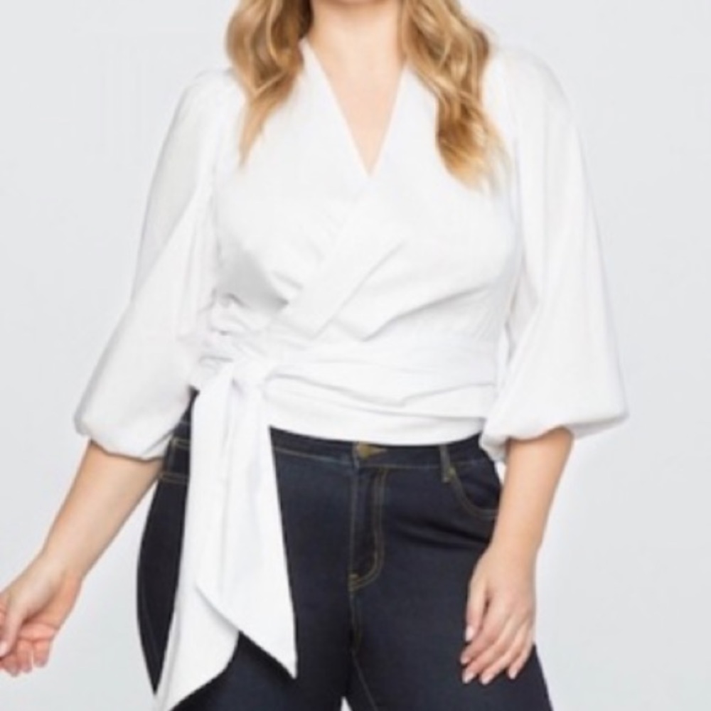 Eloquii Draper James Wrap Shirt